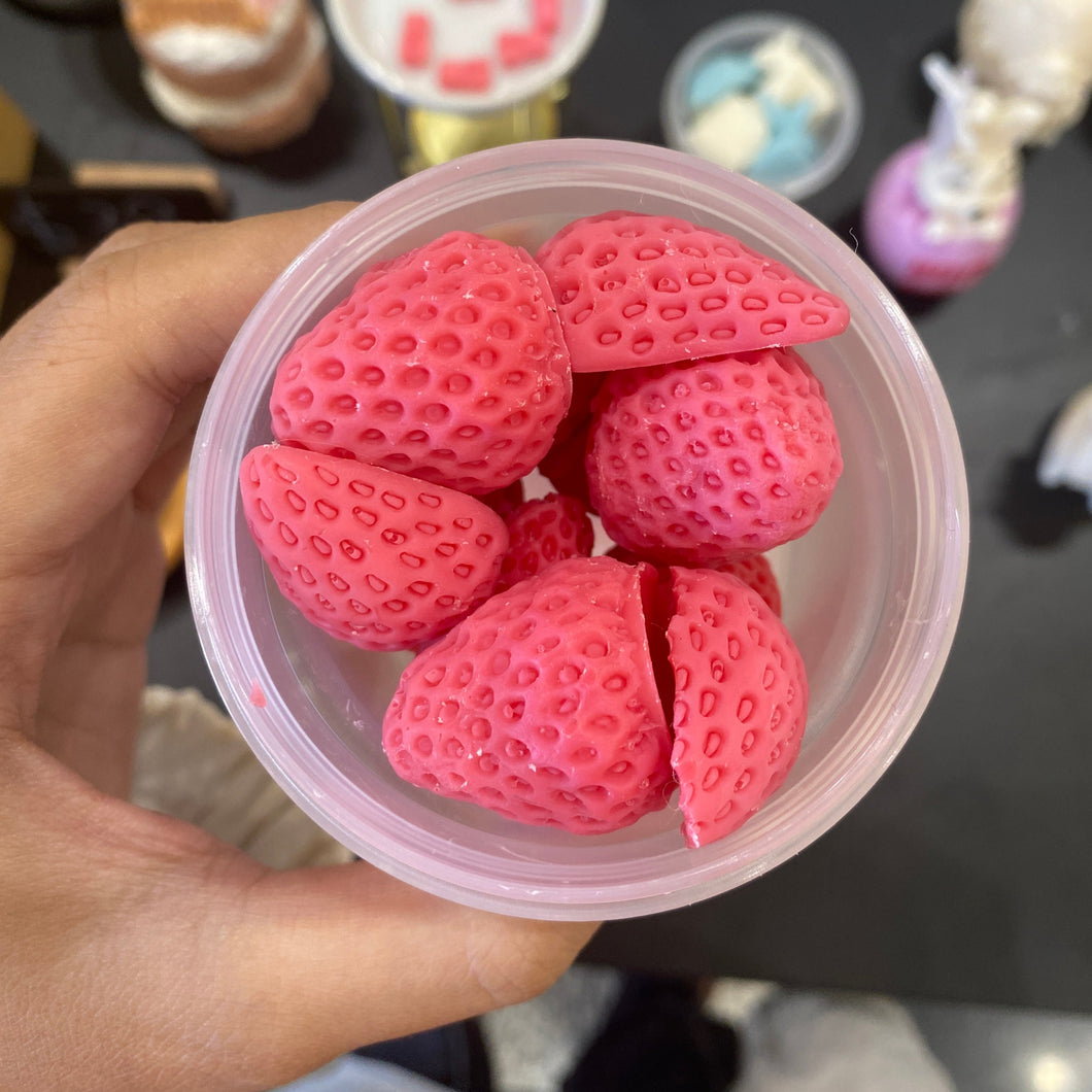 Strawberries melt wax